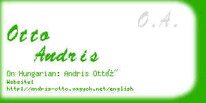 otto andris business card